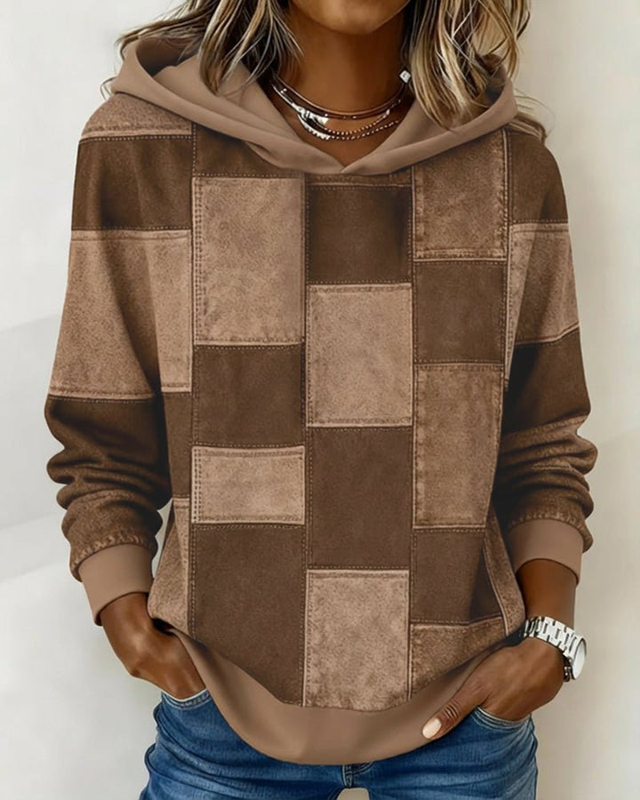 Denim | Langarm-Karierten Hoodie für lässige Styles
