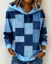 Stefanie | Patchwork-Hoodie Mit Künstlerischem Design