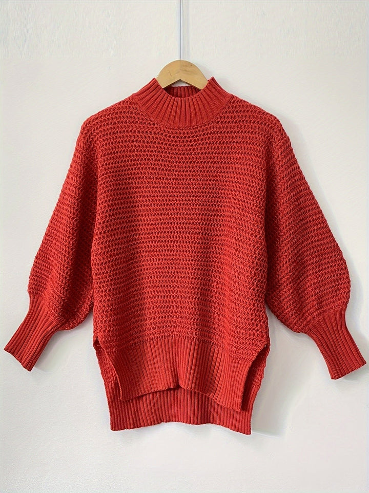 Evangeline | Textured High-Low Sweater – Zeitloser Komfort für Frauen
