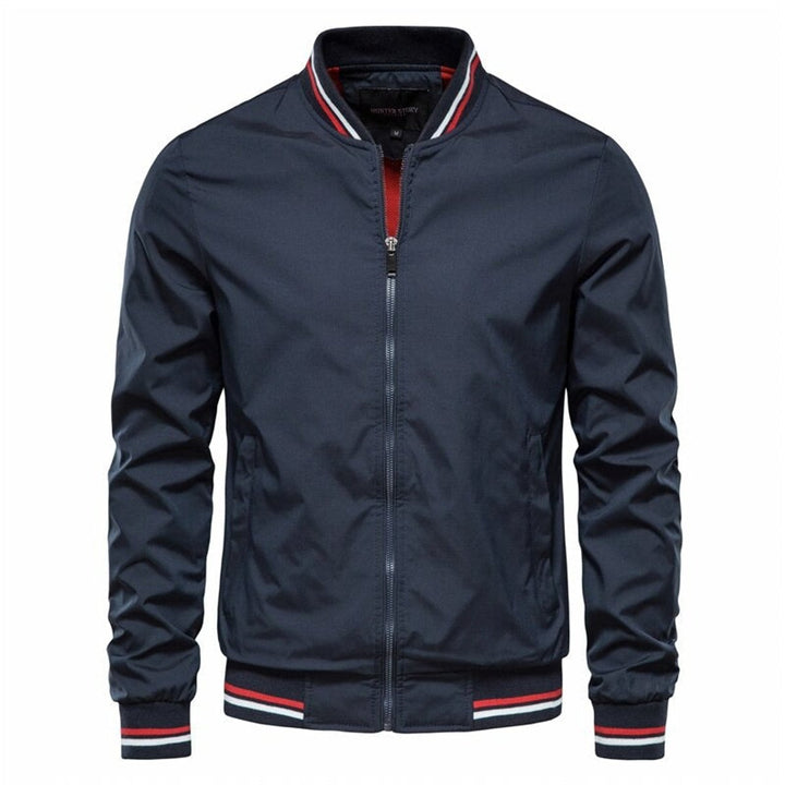 Sebastian | Casual Men’s Bomber Jacket with Contrasting Ribbed Details