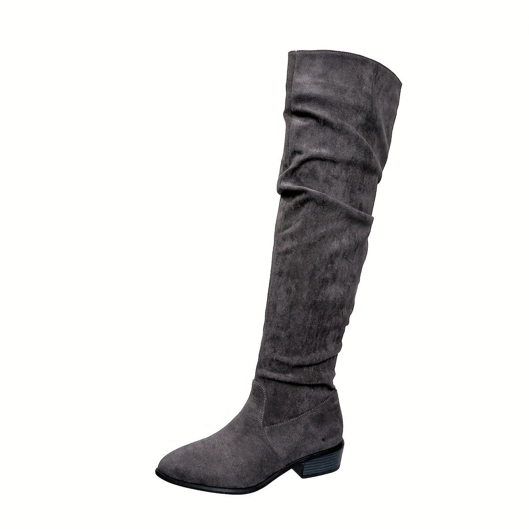 Matilda | Striking knee-high platform lace-up boots