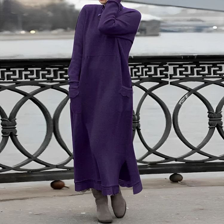 Mara | Strick Maxi Kleid – Gemütlicher, Übergroßer Stil für Frauen