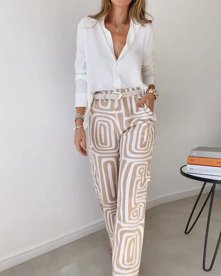 Dorothea | Zweiteiliges Set – Elegantes Oberteil und Hose