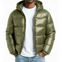 Samuel | Modern quilted men's puffer jacket with hood