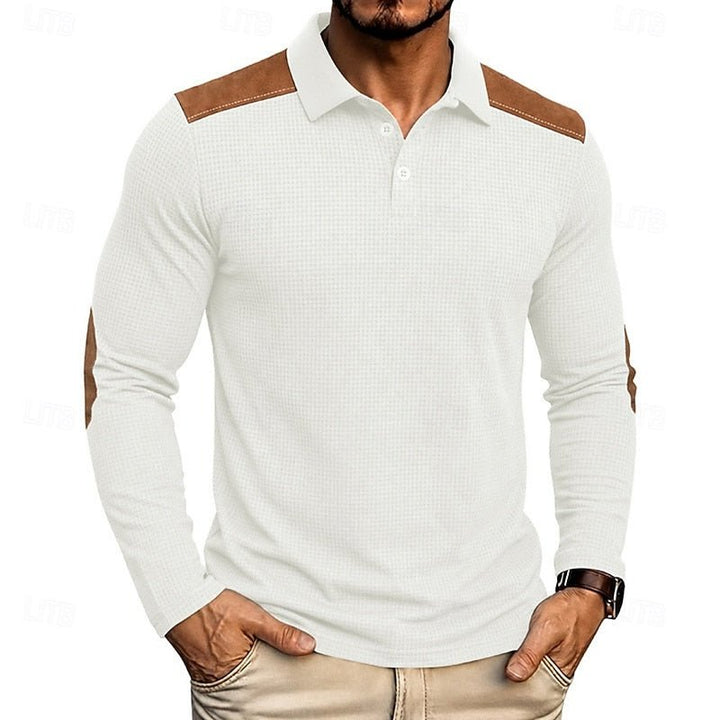 Bennett | Texturiertes Colour Block Polo-Shirt für Herren