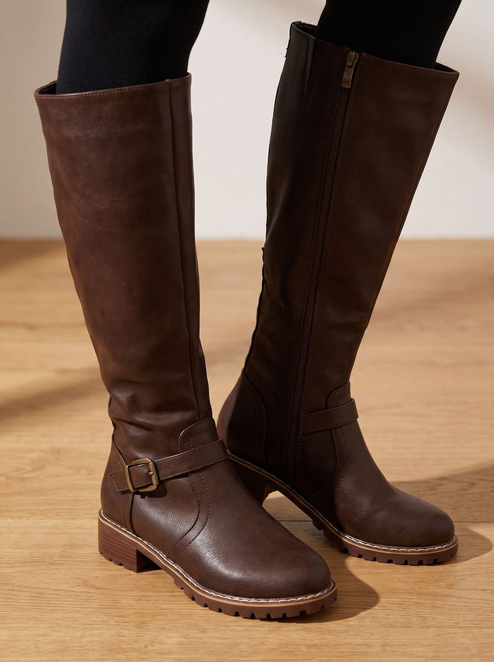 Amelia | Kniehohe Stiefel – Elegantes Design mit Schnalle für Damen