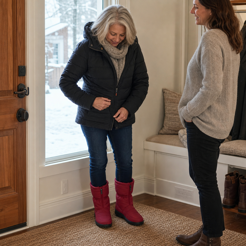 Frostbella | Zip-Up Mid-Calf Snow Boots für kalte Tage