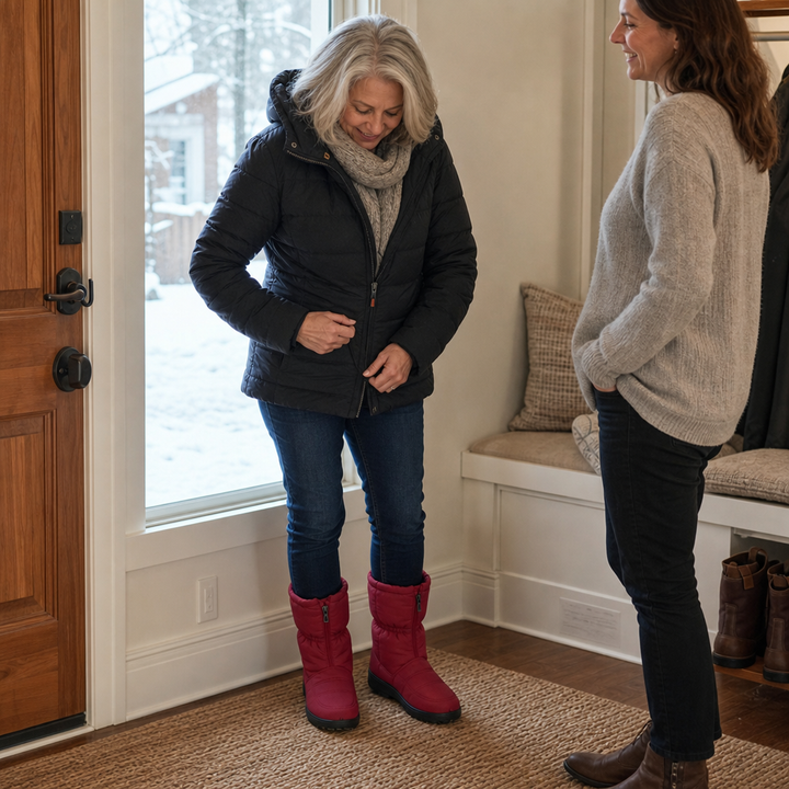 Frostbella | Zip-Up Mid-Calf Snow Boots für kalte Tage