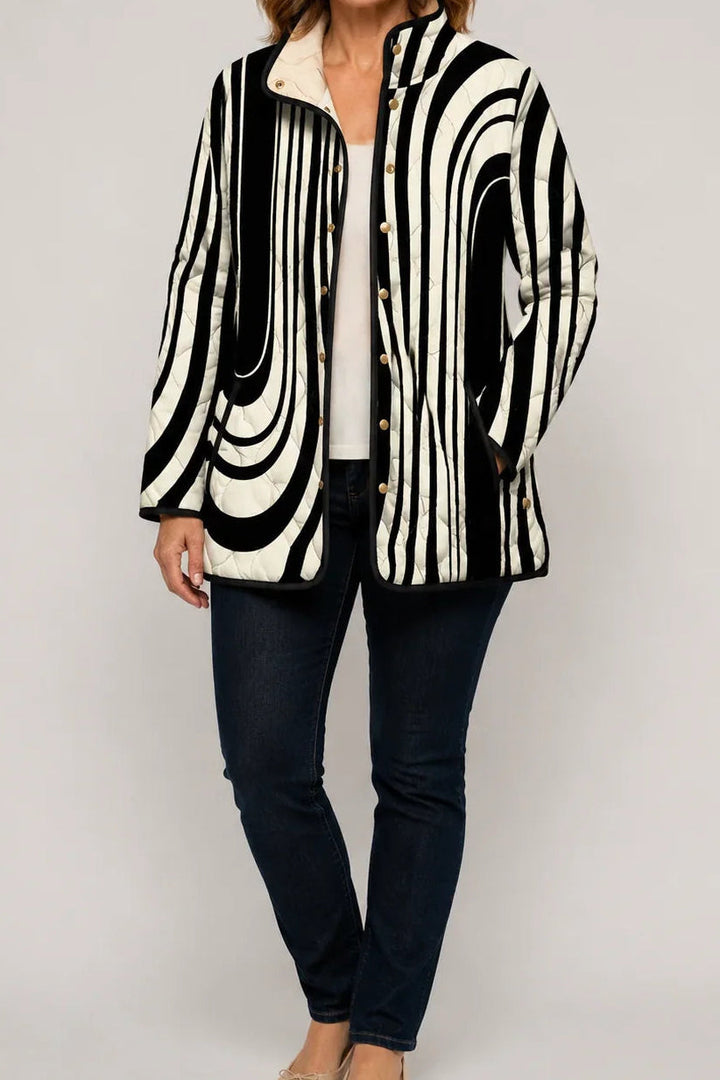 Wearbella | Floral Print Quilted Puffer Jacket für Frauen