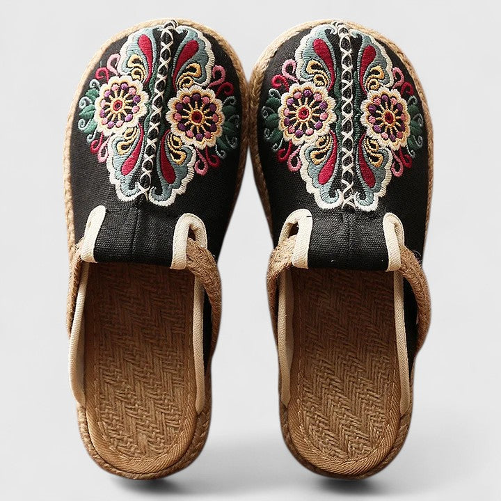 Elena | Artistic and Elegant Floral Mules