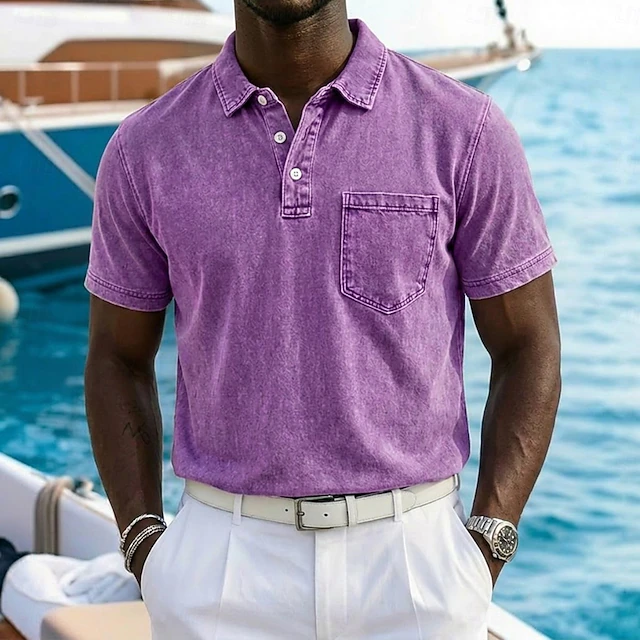 Vincent | Vintage-Washed Polo Shirt – Klassischer Look für Männer