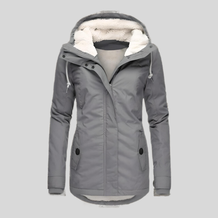 Christin | Wasserdichte Lange Jacke mit Kapuze