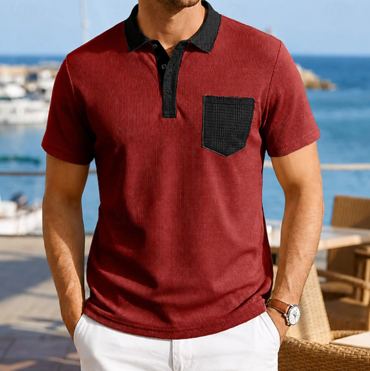 Harrison | Polo-Shirt mit Kontrasttasche für Herren