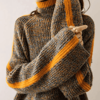 Amelie | Marled Cashmere Sweater with Warm Turtleneck