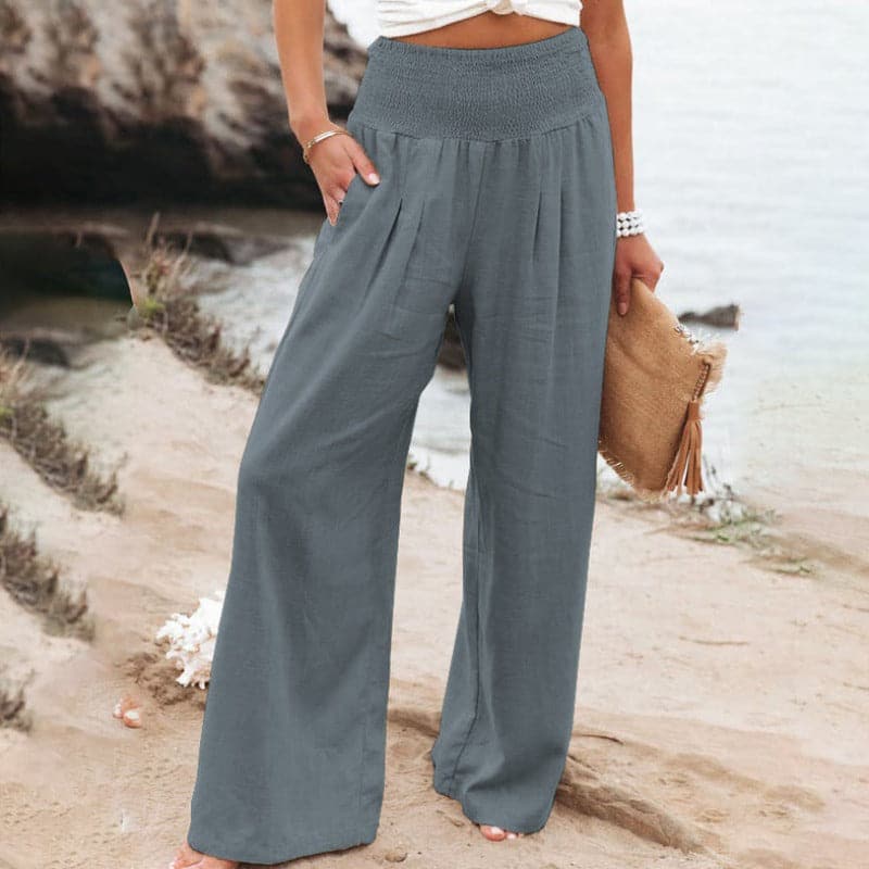 Anne | Airy and Elegant Linen Wide-Leg Trousers