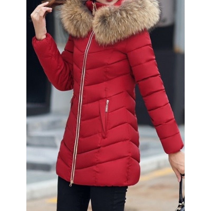 Gwendolyn | Winter Parka mit Kapuze – Eleganter, Gequilteter Style