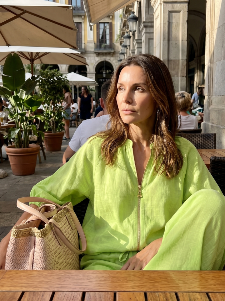 Nadia | Blouson Top Set – Leichte Bluse mit weitem Bein