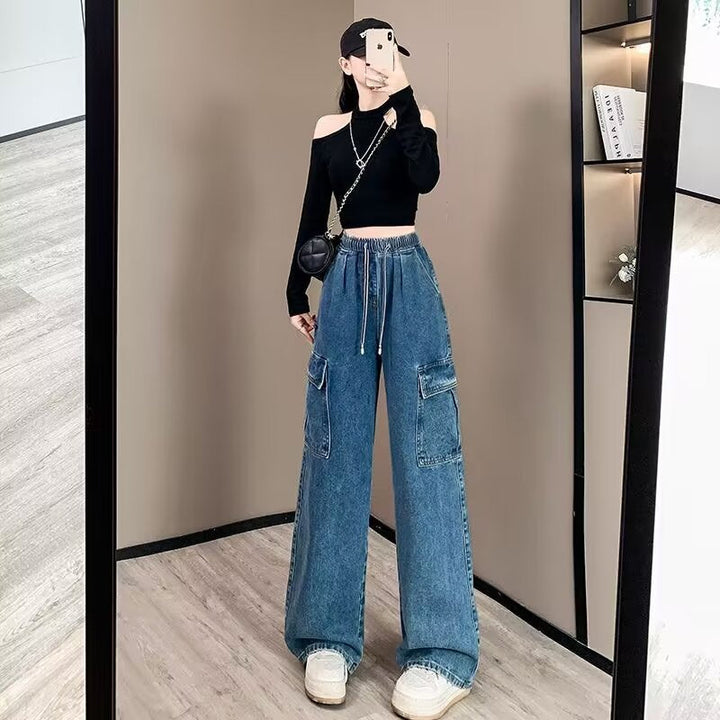 Sophie | Stylish and Comfortable Denim Cargo Trousers
