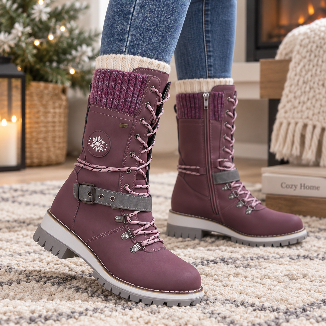 Snowlina | Kniehohe Winterstiefel – Verstellbare, Wärmeisolierte Ausführung