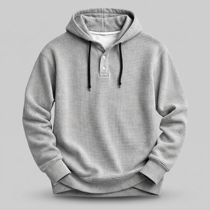 Waffle | Knit Pullover für Herren mit Kapuze