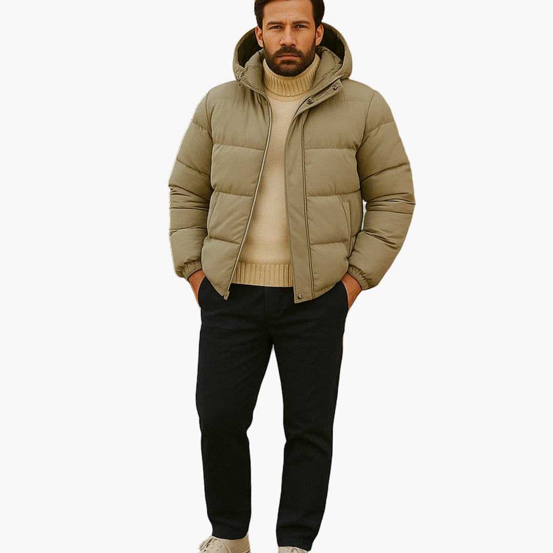 Aiden | Kapuzen Pufferjacke für Herren – Gemütliche Steppoptik