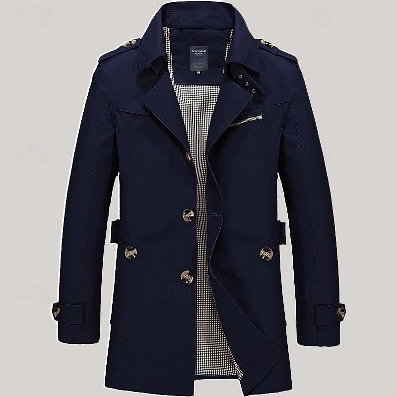 Lenny | Single-Breasted Trench Coat – Timeless Style for Men