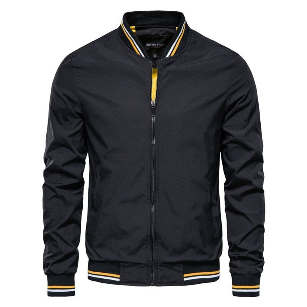 Sebastian | Casual Men’s Bomber Jacket with Contrasting Ribbed Details