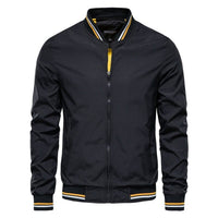 Sebastian | Casual Men’s Bomber Jacket with Contrasting Ribbed Details