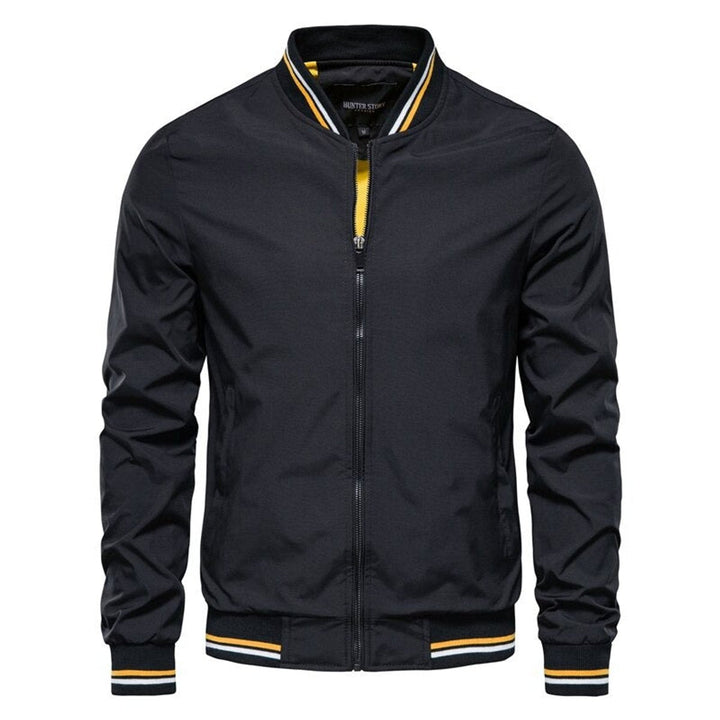 Sebastian | Casual Men’s Bomber Jacket with Contrasting Ribbed Details