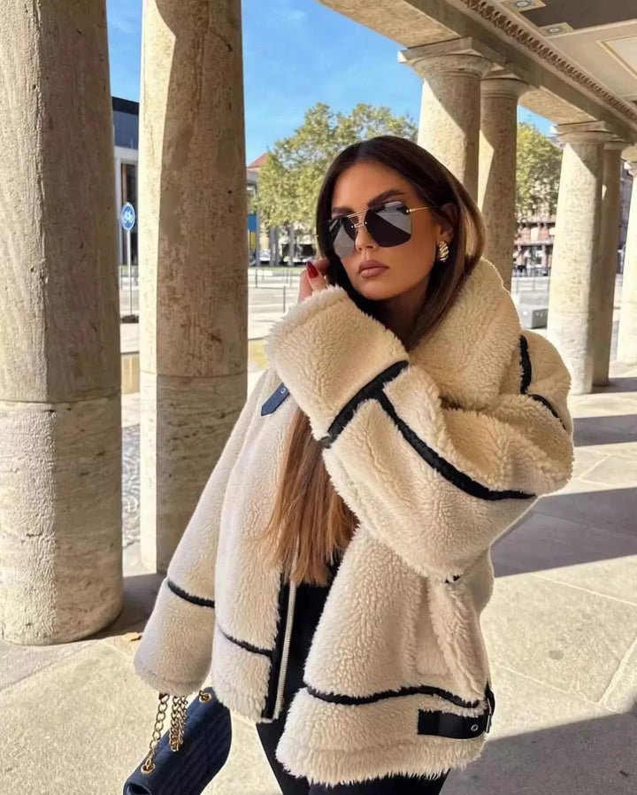 Lara | Sherpa Teddy Jacket – Bequeme Oversized Passform für Damen
