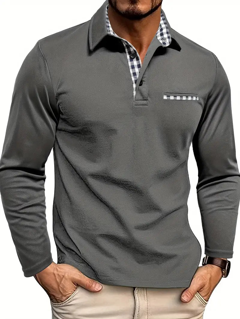 Charel | Langarm Poloshirt – Stilvoll und Vielseitig
