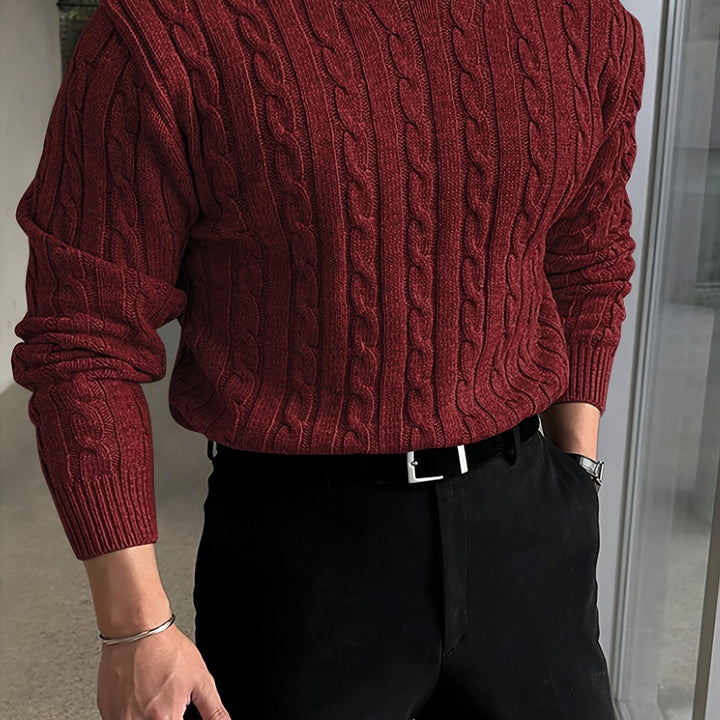 Jonas | Cable Knit Sweater – Zeitloser Stil für Männer