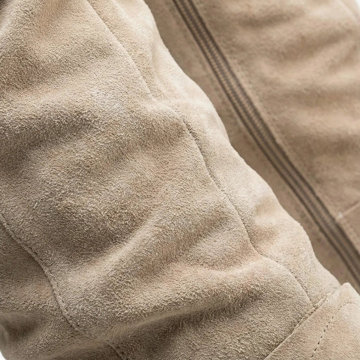 Zara | Elegant knee-high slouch boots with a low block heel