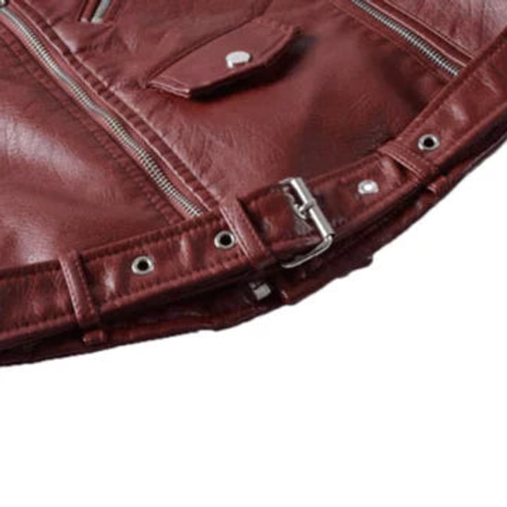 Rosie | Cropped Biker Jacket – Stylish Faux Leather for Women