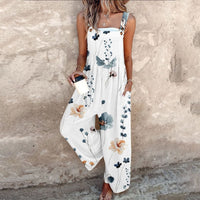 Livia | Floral jumpsuit with wide legs and adjustable straps
