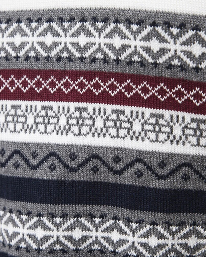 Givalli | Baumwoll Zip-Pullover mit Muster
