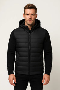Julian | Moderne Gepolsterte Daunenjacke mit Kapuze