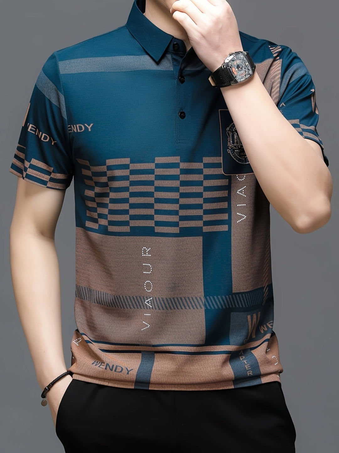 Nicolas | Polo Shirt – Elegantes Colorblock Design für Männer