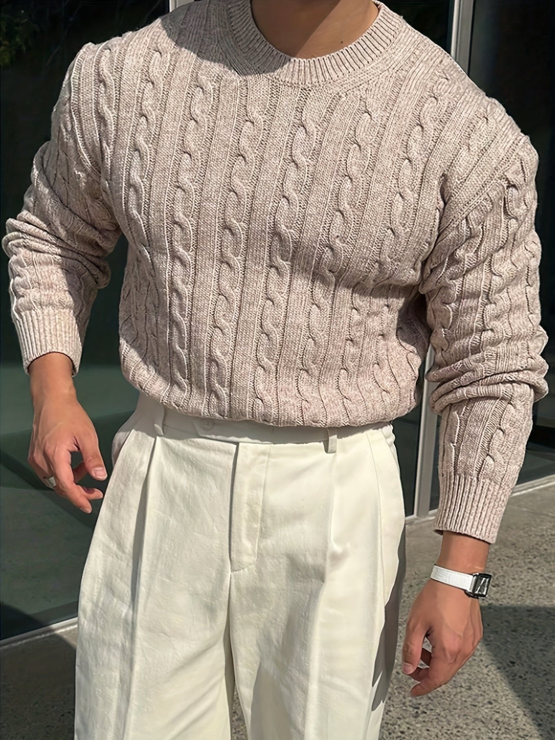 Jonas | Cable Knit Sweater – Zeitloser Stil für Männer