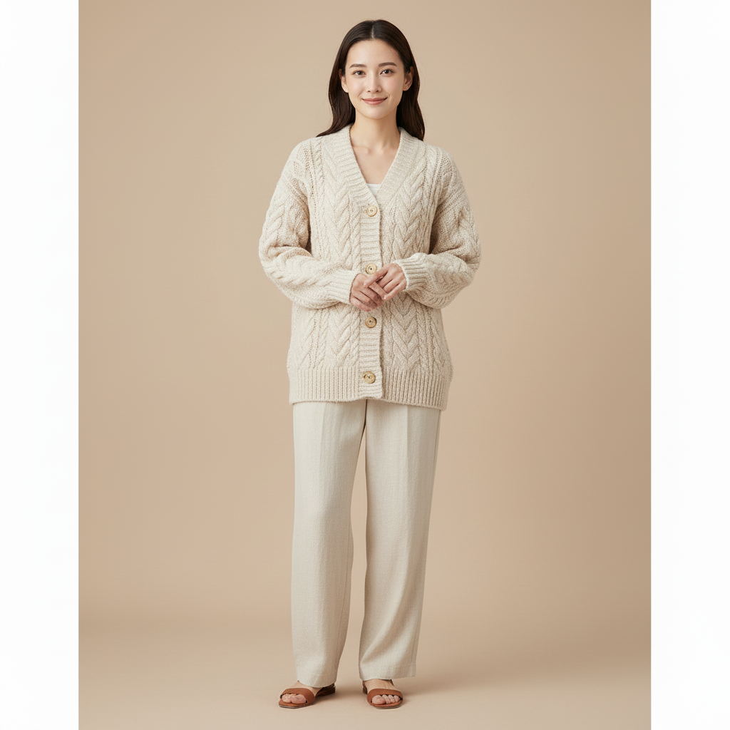 Angela | Bequemer Strickjacke