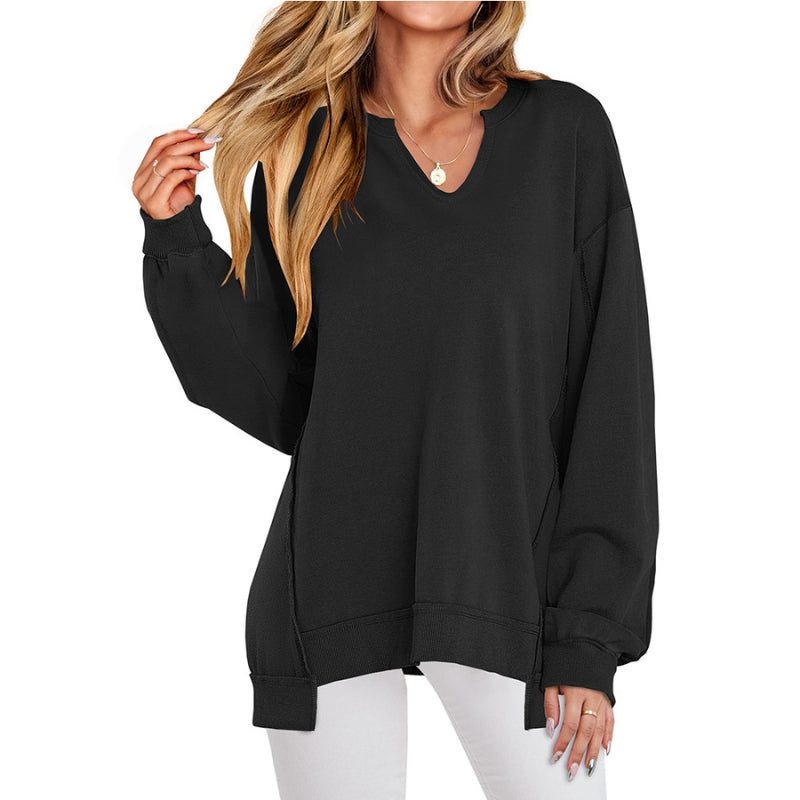 Simone | Comfortable Oversized V-Neck Tunic Top