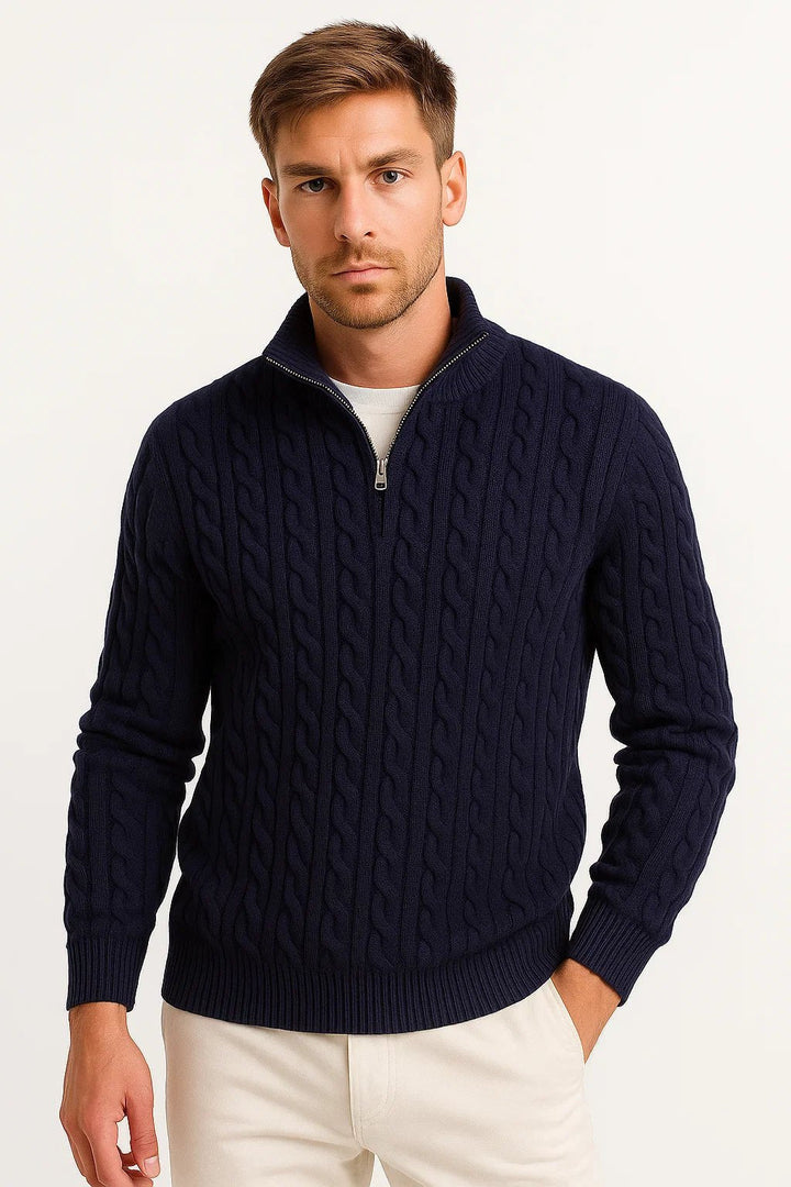 Konrad | Knitted Sweater – Classic Cable Design for Men