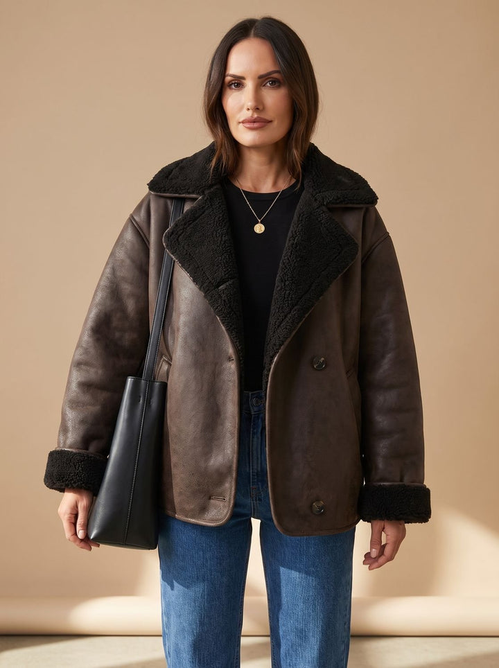 Annika | Teddyjacke – Oversized Kunstfellmantel für Damen