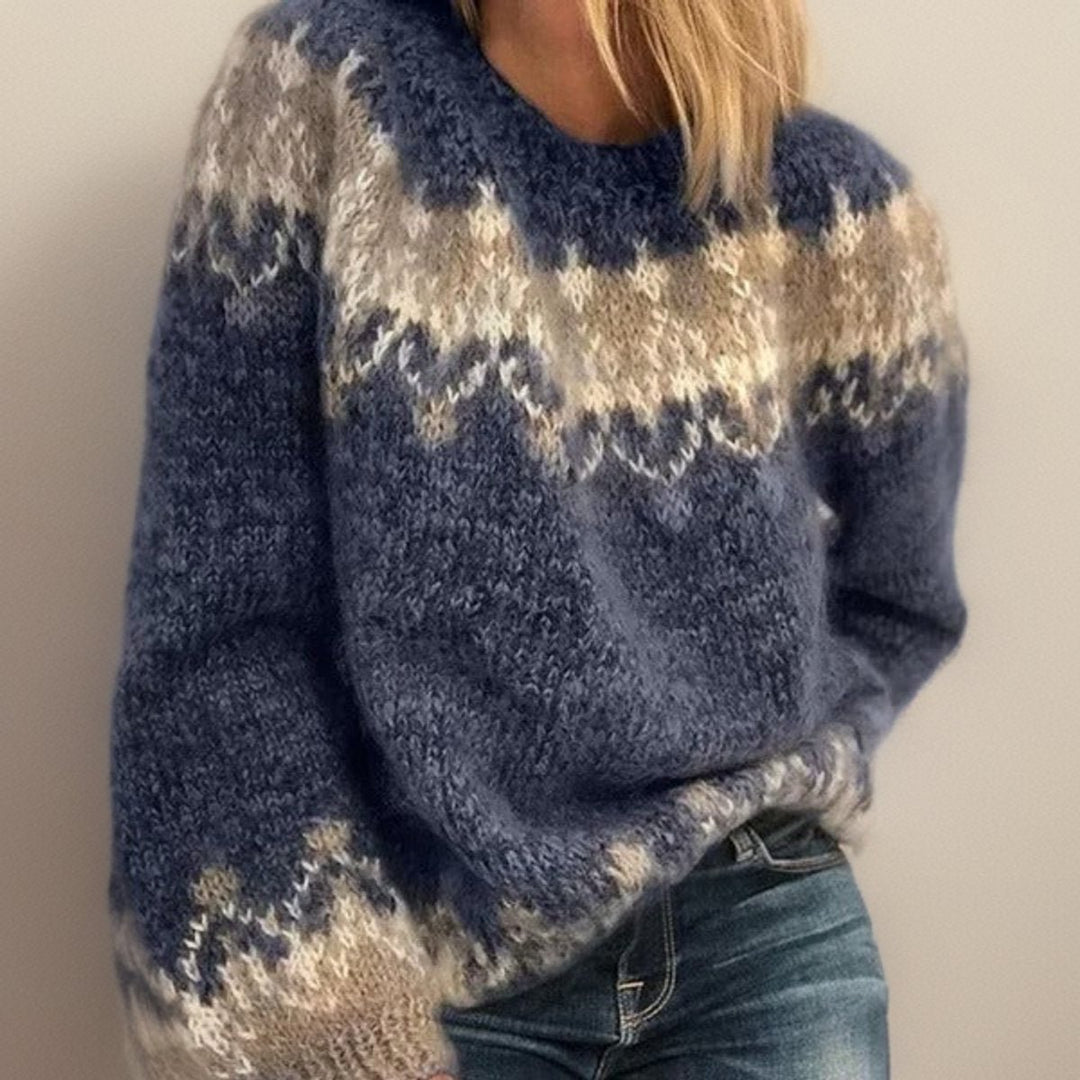 Frieda | Jacquard Knit Sweater – Isländisches Design für Damen