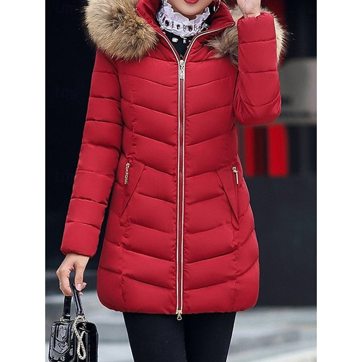 Gwendolyn | Winter Parka mit Kapuze – Eleganter, Gequilteter Style
