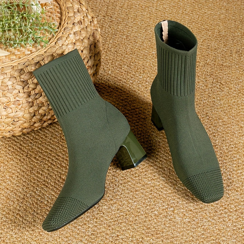 Kerstin | Modern and Elegant Knit Ankle Boots