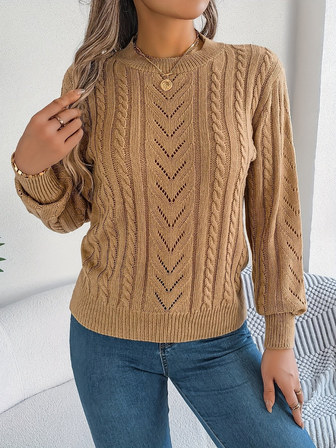 Blythe | Strickpullover mit Kabelmuster