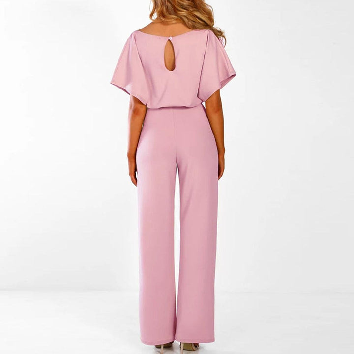 Viola | Damen Jumpsuit – Lässiger Kurzarm-Stil mit Gürtel