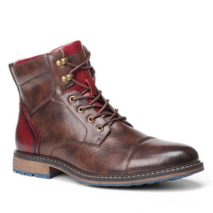 Victor | Elegant Genuine Leather Oxford Boots for Men