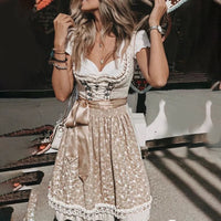 Martina | Embroidered Oktoberfest Dirndl Dress with an Elegant Silhouette